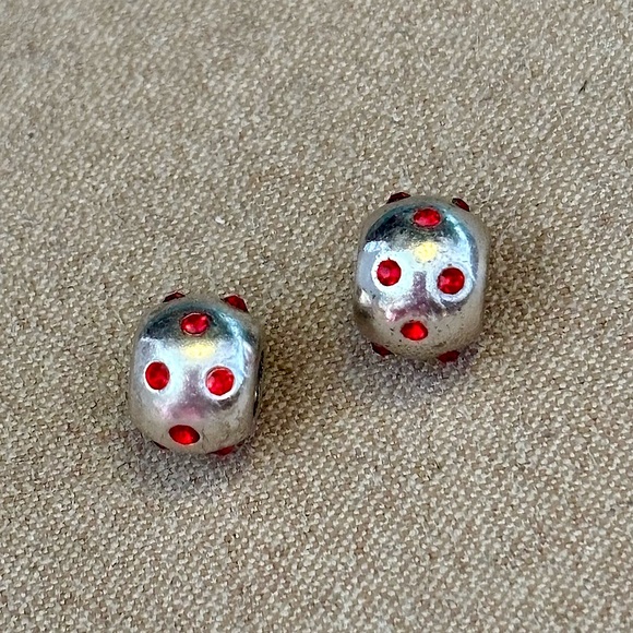 Brighton Jewelry - Two Brighton Dottie mini beads Bright red crystals Fit MINI holders ONLY Retired